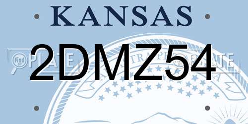 2DMZ54 Kansas License Plate