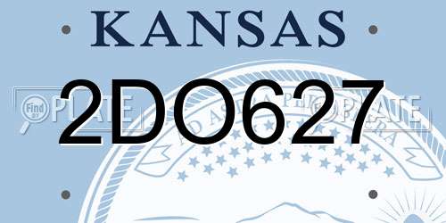 2DO627 Kansas License Plate