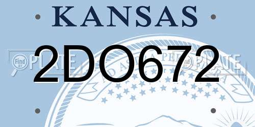 2DO672 Kansas License Plate