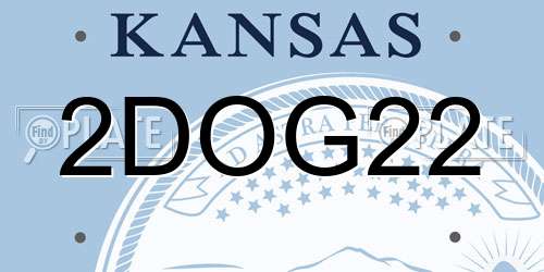 2DOG22 Kansas License Plate