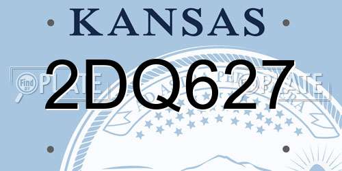 2DQ627 Kansas License Plate