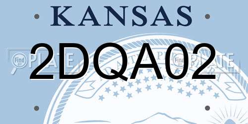 2DQA02 Kansas License Plate