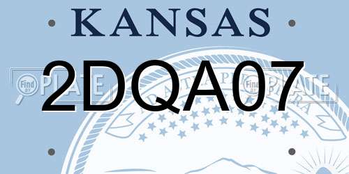 2DQA07 Kansas License Plate