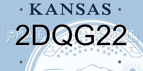 2DQG22 Kansas License Plate
