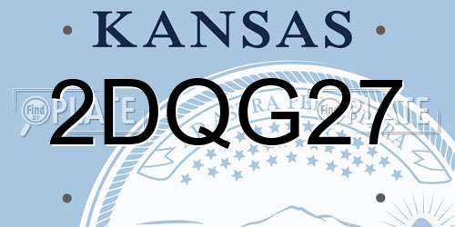 2DQG27 Kansas License Plate
