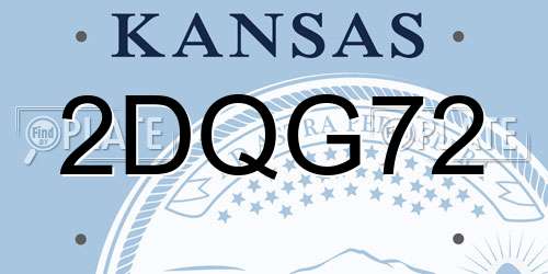 2DQG72 Kansas License Plate