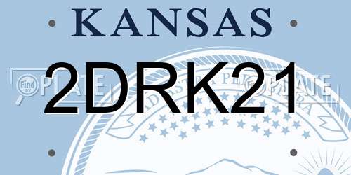 2DRK21 Kansas License Plate