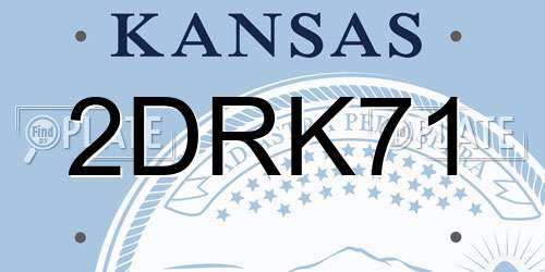 2DRK71 Kansas License Plate