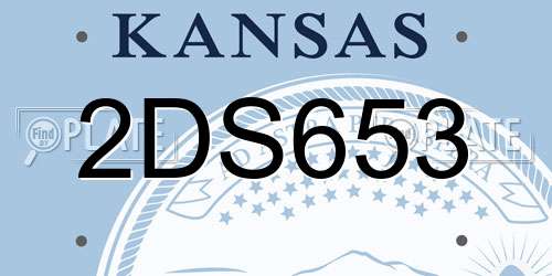 2DS653 Kansas License Plate