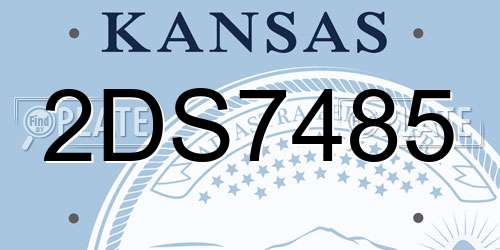 2DS7485 Kansas License Plate