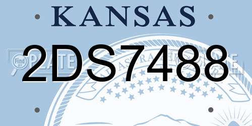 2DS7488 Kansas License Plate