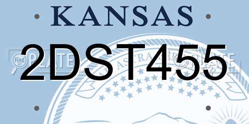 2DST455 Kansas License Plate