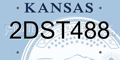 2DST488 Kansas License Plate