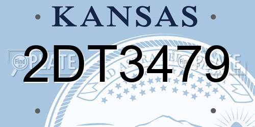 2DT3479 Kansas License Plate