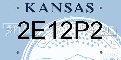 2E12P2 Kansas License Plate