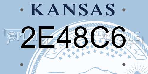 2E48C6 Kansas License Plate