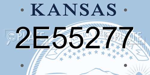 2E55277 Kansas License Plate