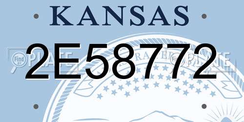 2E58772 Kansas License Plate