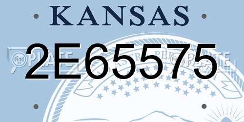 2E65575 Kansas License Plate