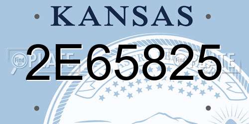 2E65825 Kansas License Plate
