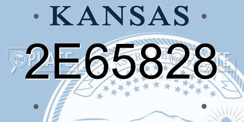 2E65828 Kansas License Plate