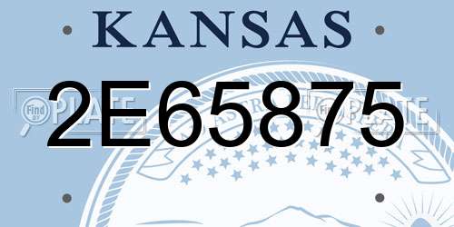 2E65875 Kansas License Plate
