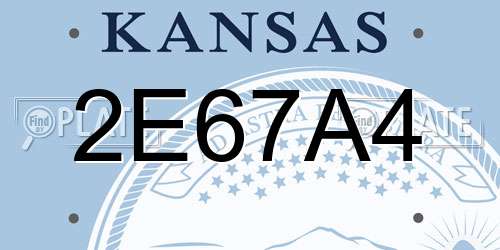 2E67A4 Kansas License Plate
