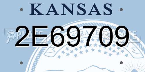 2E69709 Kansas License Plate