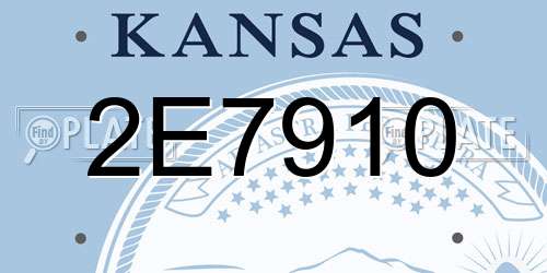 2E7910 Kansas License Plate