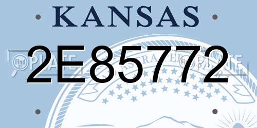 2E85772 Kansas License Plate