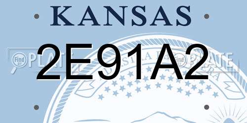 2E91A2 Kansas License Plate