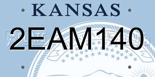2EAM140 Kansas License Plate