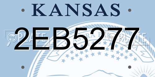 2EB5277 Kansas License Plate