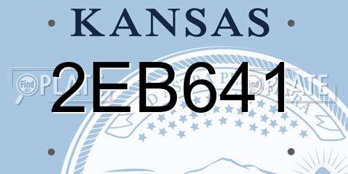 2EB641 Kansas License Plate