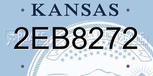 2EB8272 Kansas License Plate