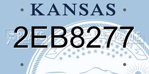 2EB8277 Kansas License Plate