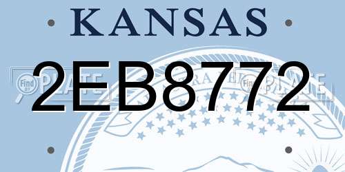 2EB8772 Kansas License Plate