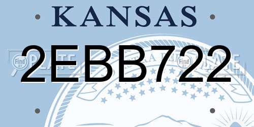 2EBB722 Kansas License Plate