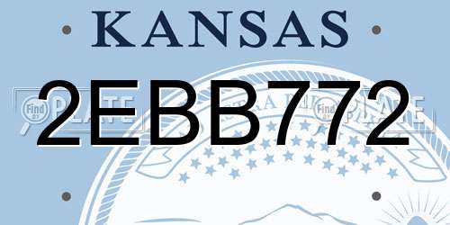 2EBB772 Kansas License Plate