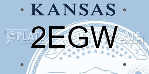 2EGW Kansas License Plate