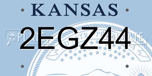 2EGZ44 Kansas License Plate