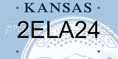2ELA24 Kansas License Plate