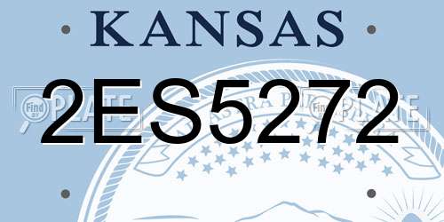 2ES5272 Kansas License Plate