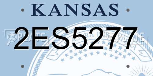 2ES5277 Kansas License Plate