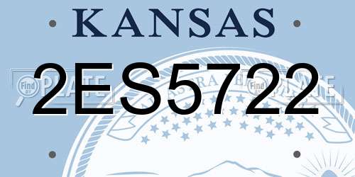2ES5722 Kansas License Plate