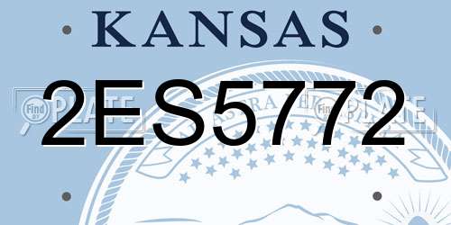 2ES5772 Kansas License Plate