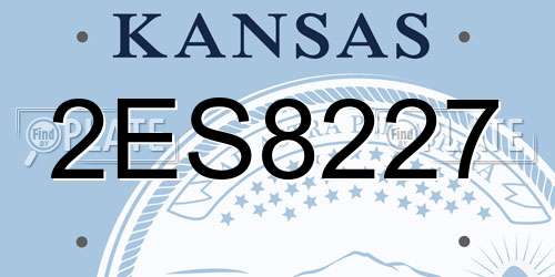 2ES8227 Kansas License Plate