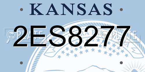 2ES8277 Kansas License Plate