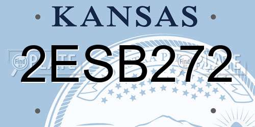 2ESB272 Kansas License Plate