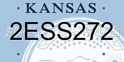 2ESS272 Kansas License Plate